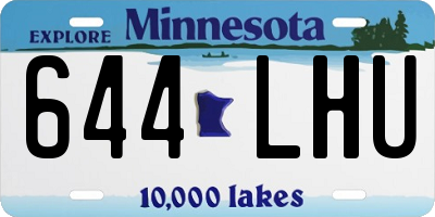 MN license plate 644LHU