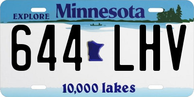 MN license plate 644LHV