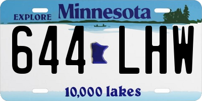 MN license plate 644LHW
