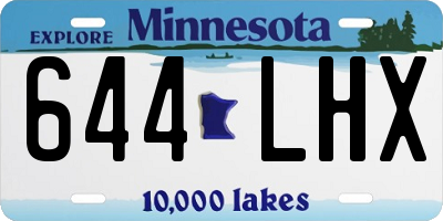 MN license plate 644LHX