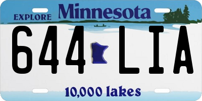 MN license plate 644LIA