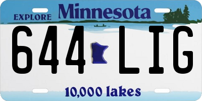 MN license plate 644LIG
