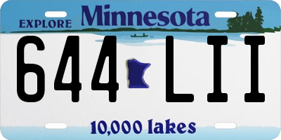 MN license plate 644LII