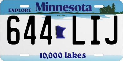 MN license plate 644LIJ
