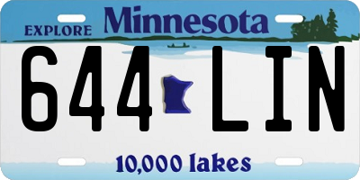 MN license plate 644LIN