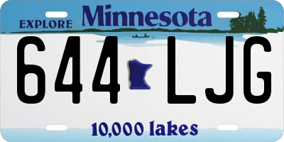 MN license plate 644LJG