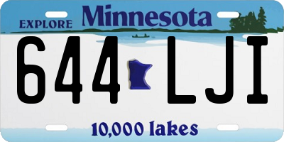 MN license plate 644LJI