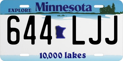 MN license plate 644LJJ