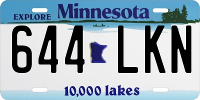 MN license plate 644LKN