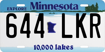 MN license plate 644LKR