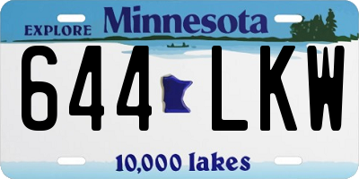 MN license plate 644LKW