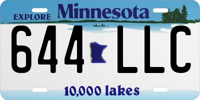 MN license plate 644LLC