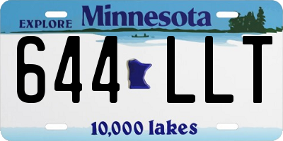 MN license plate 644LLT