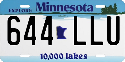 MN license plate 644LLU