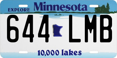 MN license plate 644LMB