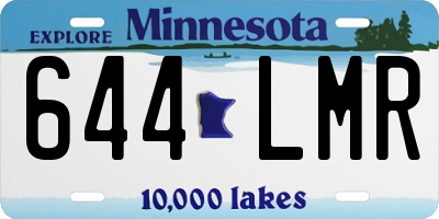 MN license plate 644LMR