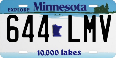 MN license plate 644LMV