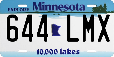 MN license plate 644LMX