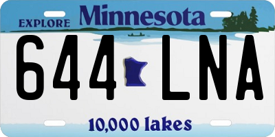 MN license plate 644LNA