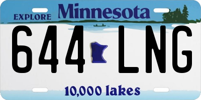 MN license plate 644LNG