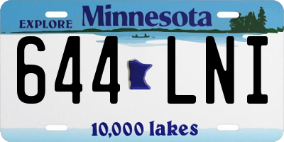 MN license plate 644LNI