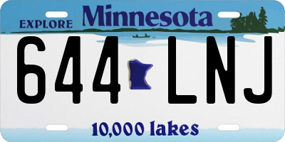 MN license plate 644LNJ