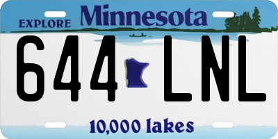 MN license plate 644LNL