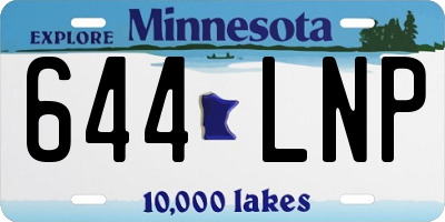 MN license plate 644LNP