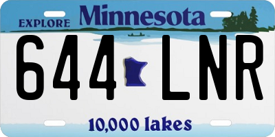 MN license plate 644LNR