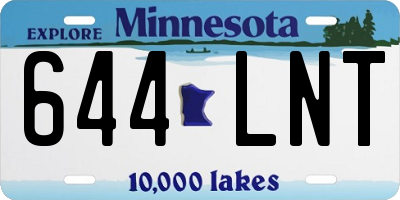 MN license plate 644LNT