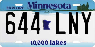 MN license plate 644LNY