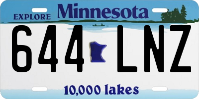 MN license plate 644LNZ