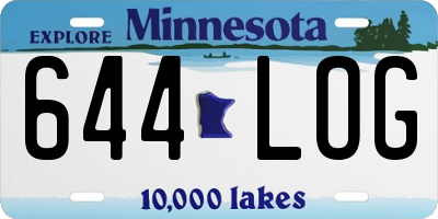 MN license plate 644LOG
