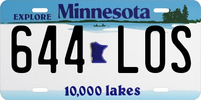 MN license plate 644LOS