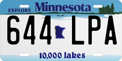 MN license plate 644LPA