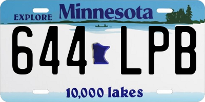 MN license plate 644LPB