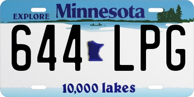 MN license plate 644LPG