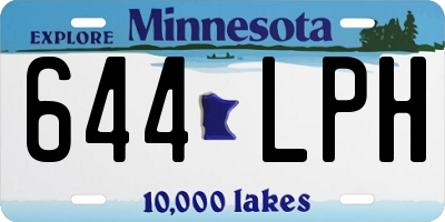 MN license plate 644LPH
