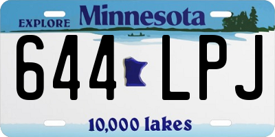 MN license plate 644LPJ