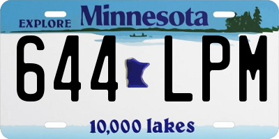MN license plate 644LPM