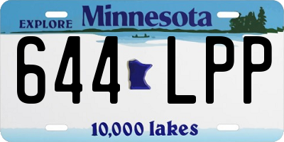 MN license plate 644LPP