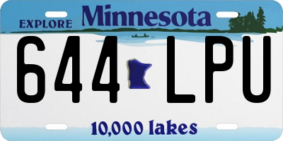 MN license plate 644LPU