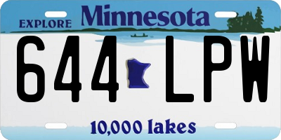 MN license plate 644LPW