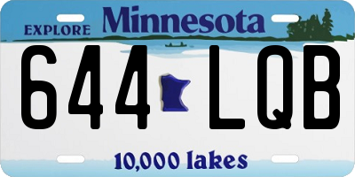 MN license plate 644LQB