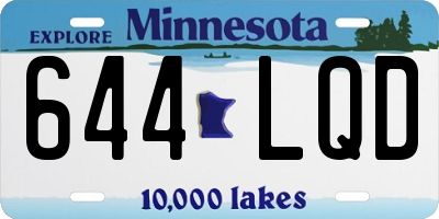 MN license plate 644LQD