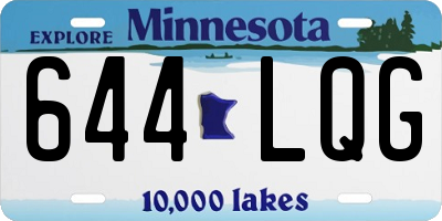 MN license plate 644LQG