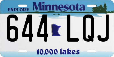 MN license plate 644LQJ