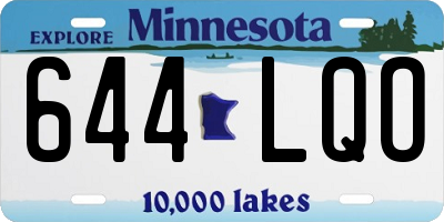 MN license plate 644LQO