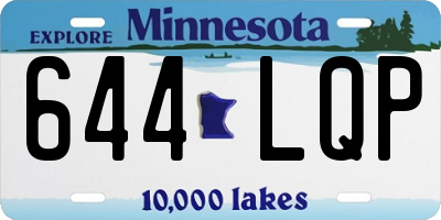 MN license plate 644LQP
