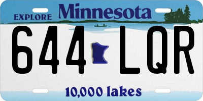 MN license plate 644LQR